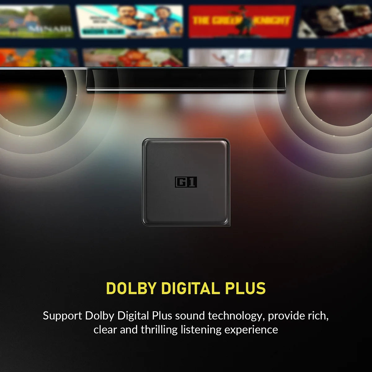 Support Dolby Digital plus sound tech.
