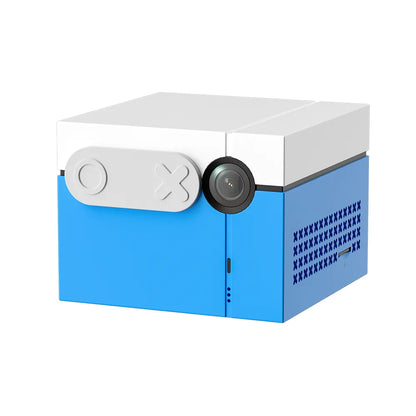 Blue and white Kinhank MotionX on a white background
