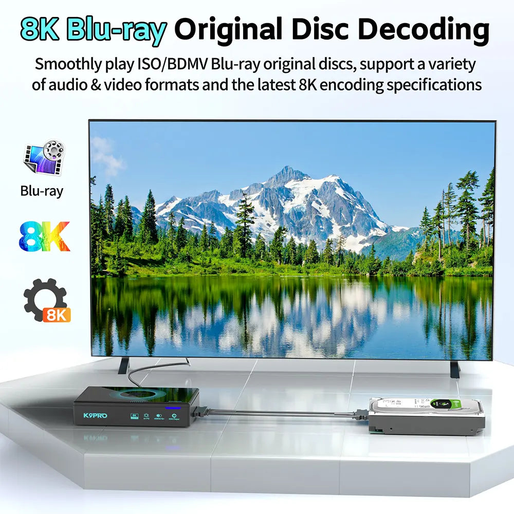 Kinhank K9 Pro support 8k Blu-ray