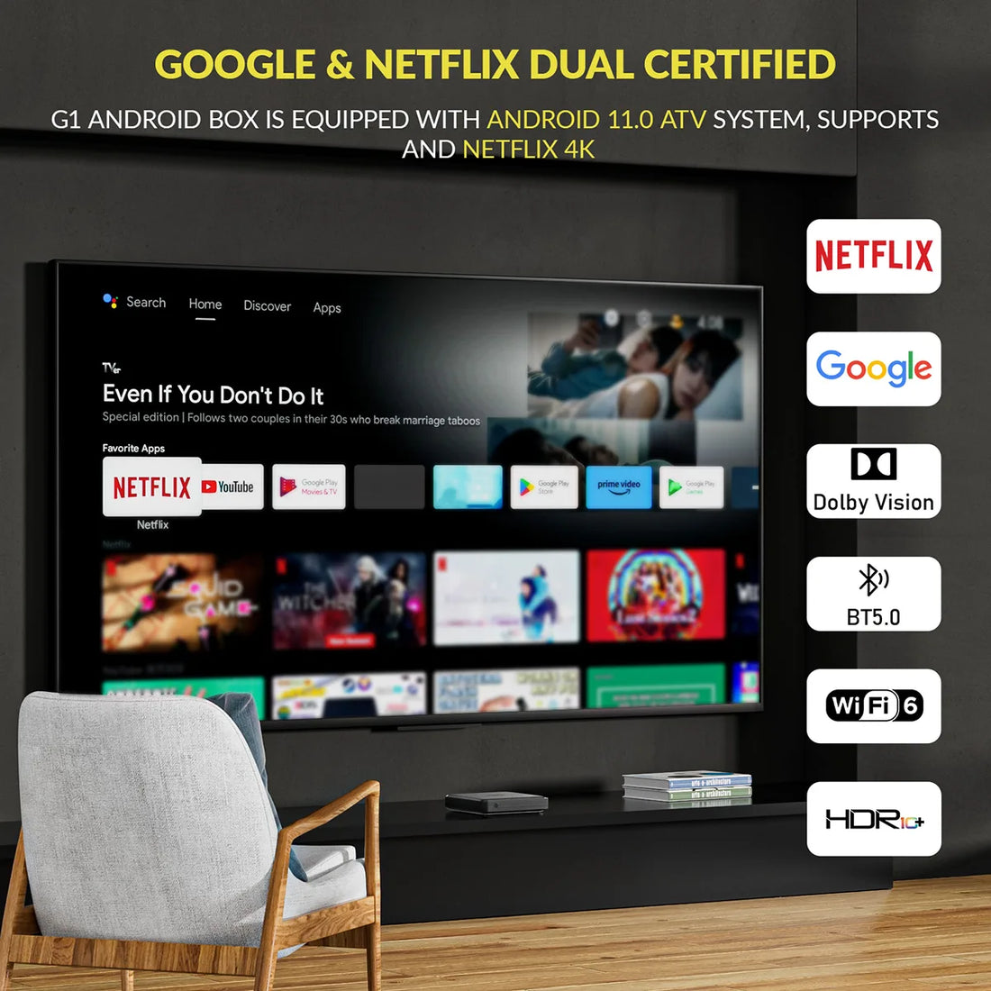 Kinhank G1 tv box with remote control